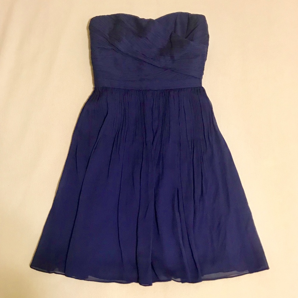 J Crew Double Zero Arabelle Dress in Dark Cove